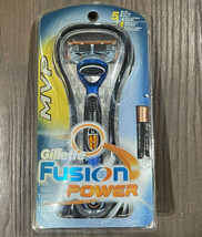 Gillette MVP Fusion 5 Blade Power Razor &amp; Trimmer Vintage Sealed New Bad Battery - £80.34 GBP