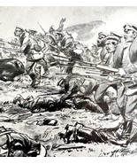 Russian Infantry Soldiers Advancing Austrians Under Fire WW1 Print 1917 ... - $40.99 CAD