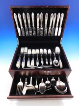 Fiesta by Hallmark Sterling Silver Flatware Set Service 73 pieces G Monogram - £3,133.46 GBP