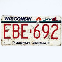  United States Wisconsin Dairyland Passenger License Plate EBE-692 - £10.45 GBP