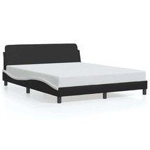 Bed Frame "Dover" Black and White 59.8"x79.9" Faux Leather - $5,364.45 MXN