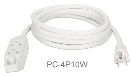 10Ft 3-Outlet Power Extension Cord, 16Awg, Nema 5-15P To 3 Nema 5-15R, W... - £28.98 GBP