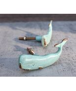 Pack Of 6 Verdigris Nautical Marine Sperm Whale Drawer Cabinet Door Pull... - €34,13 EUR