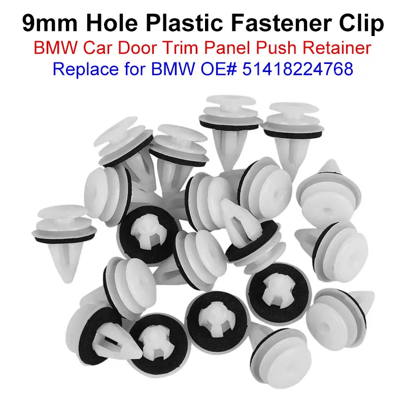 50pcs 51418224768 Plastic Rivets Clip for BMW E46 E53 E90 E91 E70 E71 E83 Car - £9.84 GBP