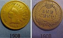 Indian Head Cent 1908 VG - $3.75