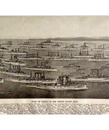 Types of Vessels In The United States Navy 1909 Art Print Nautical LGADMap - $56.52 CAD