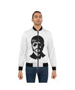 Ringo Starr Bomber Jacket Men&#39;s All-Over-Print Ringo Illustration Black ... - $85.49+