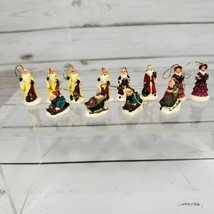 Vtg Miniature Dollhouse Ornaments 1 1/4&quot; Santa Clause Carolers Sleders Lot of 12 - $15.79