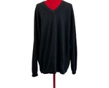 Grayson &amp; Dunn 100% 2-ply Cashmere Mens XL Sweater V-Neck Black Long Sle... - $29.65