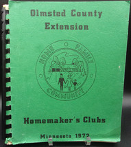 Olmsted County Homemaker&#39;s Club Cookbook First Edition 1972 Minnesota Recipes - £17.92 GBP