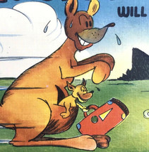 Ken Holmes Postcard We&#39;re Hopping Along Cartoon kangaroo Joey Posted 1956 VTG - £8.15 GBP