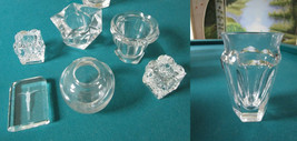 Baccarat Nelly Vases  And Others 6 Crystal Pieces [95L] - £74.54 GBP