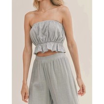 Sadie &amp; Sage mikayla tube top in Cloud Blue - size S - £25.48 GBP