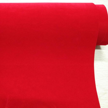 Self Adhesive Flock Velvet Backing Paper Liner  17.7&quot; X 117&quot; RED - £23.60 GBP