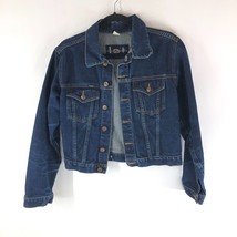 l.e.i. Jeans Womens Denim Jean Jacket Dark Wash Pockets Size S - $12.59