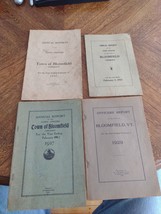 Lot of 4 BLOOMFIELD Vermont Town Annual Reports 1917, 1921, 1927, 1929 OLD - $27.80