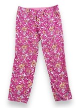 Lilly Pulitzer Womens Whitney Resort Pink Chum Bucket Roll Up Pants Size 10 - £26.02 GBP