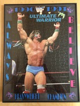 Vintage WWF Ultimate Warrior Framed Puzzle One of a Kind 18 x 24 metal frame - £130.80 GBP