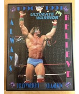 Vintage WWF Ultimate Warrior Framed Puzzle One of a Kind 18 x 24 metal f... - $121.83