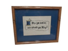 &quot;As Ye Sew, So Shall Ye Rip! COMPLETE Counted Cross Stitch Cottage, ~ 10 x 8&quot; - £9.84 GBP