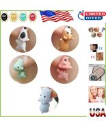 Adorable 3D Animal Bite Ear Studs - Hypoallergenic Clay Earrings Set of 5 - $627.56 MXN