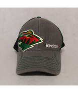 Reebok Minnesota Wild Ballcap Hat L/XL Gray Black Adjustable Embroidered... - $16.95