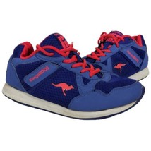 KangaROOS Women Lace up Running Shoes Zip Pocket Sz 7.5 Lotus 28 Blue Pink - £35.90 GBP