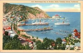 Bay of Avalon Santa Catalina Island California Postcard - £8.87 GBP