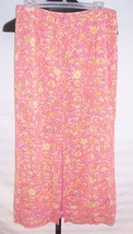 NWT Sigrid Olsen Sport Pink Floral Print Full Length Skirt Misses Size 10 - £23.34 GBP