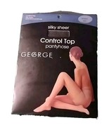 Vntg Pantyhose Plus Sz Off Black Nylons Control Top 2003 George Silky Sh... - $14.99 CAD