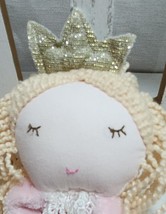 Maison Chic Princess Pacifier Holder Security Blanket Lovey Pink Doll 10X8 - $22.20