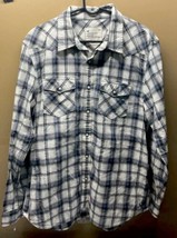American Eagle Outfitters Pearl Snap Western Shirt Mens XL Plaid Vintage... - £14.90 GBP