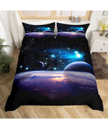 King 3-Piece Galaxies Comforter Sets - 3D Printed Space Themed Duvet Cov... - £49.98 GBP