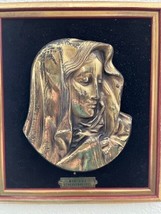 copper head of Mother Mary, with list, marked - £95.38 GBP