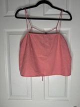 GIANNI BINI NWT Stella Blouse Pop Pink Cropped Strappy Tank Size M - £15.90 GBP