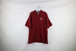 Vtg 90s Mens Large Faded Heavyweight Florida State University Golf Polo Shirt - £31.61 GBP