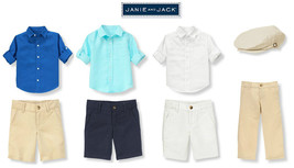 Janie and Jack boys Mix n Match U Choose New Linen Shirts, Shorts, Khakis  - £18.97 GBP