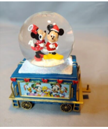 Mickey Minnie Mouse Santa Disney Wonderland Express Snow Globe To You Wi... - £27.98 GBP