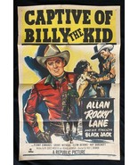 Captive Of Billy The Kid Original One Sheet Movie Poster 1951 Rocky Lane - £186.54 GBP