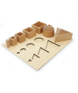 Absorbent Minds Montessori Wooden Shapes Sequencing Board - £31.43 GBP
