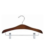 Only Hangers Decorative Wooden Suit Hanger w/Clips (Walnut/Chrome) Pack ... - $57.88