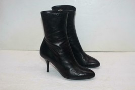 Authentic Gucci 246688 Black Leather Zip Up Ankle Boots Size 35 EU / 5 US - £257.80 GBP