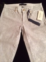 Juicy Couture Skinny Jean Pants Smoke Grey Sparkle Coat Corduroys Size 2... - $49.50