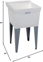 Mustee 19F Utilatub Laundry Tub Floor Mount 18 Gal Cap, Thermoplastic, W... - $94.05