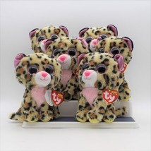 Lot of 6 TY Beanie Boos LIVVIE Leopard 6 Inches Perfect Gift Stocking Stuffers - £32.93 GBP