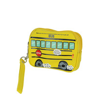 Bright Yellow Canvas School Bus Wristlet Clutch Purse - $22.60