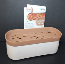 Lekue Microwave 2 Pc Spaghetti Pasta Cooker w/ Reprint of Manual ~ Nice Used - £9.42 GBP