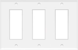 Minamei 3-Gang Decorative Flexible Wall Plate Plastic Cover White UL Listed - $6.92