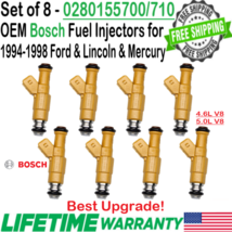 OEM Bosch x8 Best Upgrade Fuel Injectors for 1994-1998 Lincoln Town Car 4.6L V8 - £155.69 GBP