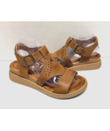 MIZ MOOZ WOMEN&#39;S CHESSY WEDGE SOLE  SANDALS  BRANDY 37EU / 7US  # K-89 - $94.05